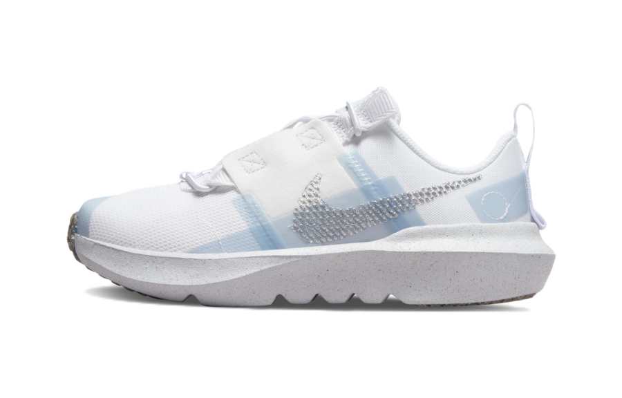Nike Nike Crater Impact Recyclable Material Low top Sports Casual Shoes White Blue Children Aged 3 7 Years Old