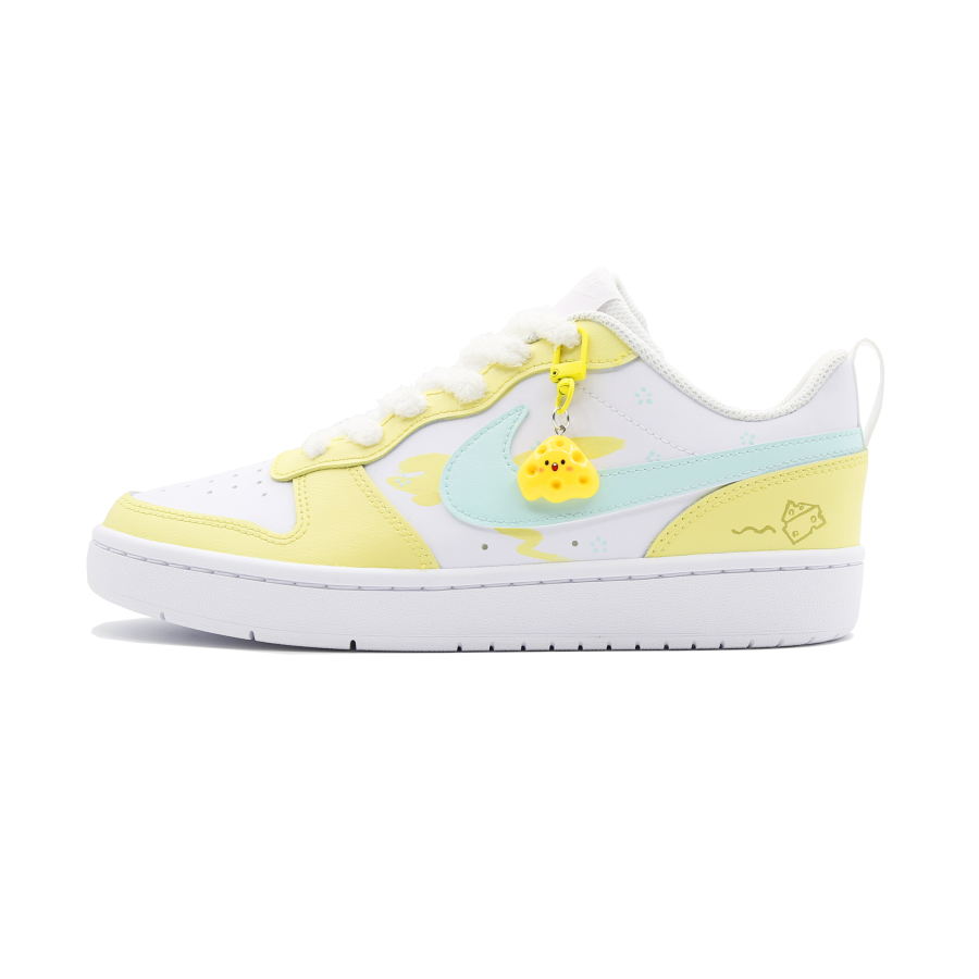 Nike Nike Court Borough Kids' Skateboarding Shoes Yellow Teenagers