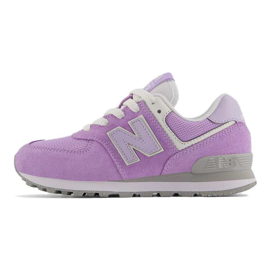 New Balance New Balance NB 574 Comfortable And Trendy Abrasion Resistant Breathable Low top Kids' Running Shoes Light Purple Kids'