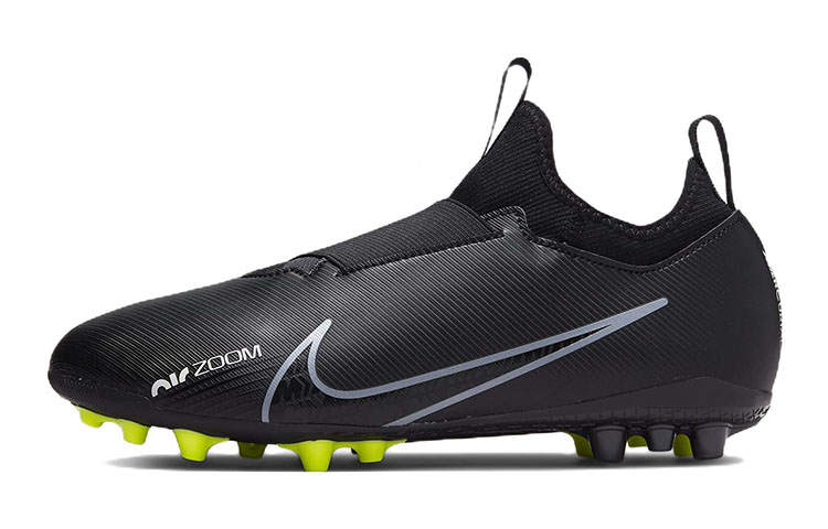Nike Nike Zoom Vapor 15 Academy Slip Resistant Cushioning Abrasion Resistant Low top Soccer Shoes Black Kids'