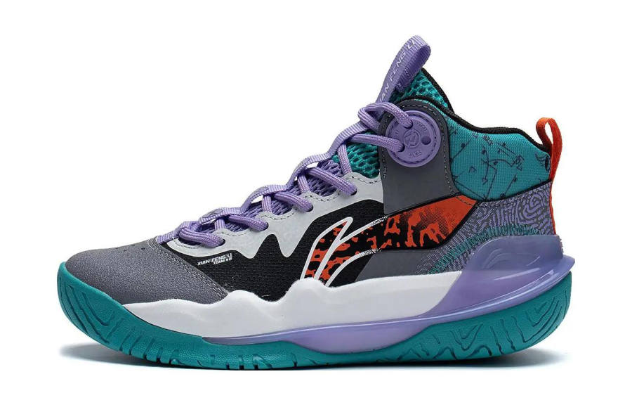 Li-Ning YOUNG Li Ning YOUNG Avant Garde Power TEAM 3.0 Comfortable Cushioning Abrasion Resistant Rebound High top Basketball Shoes