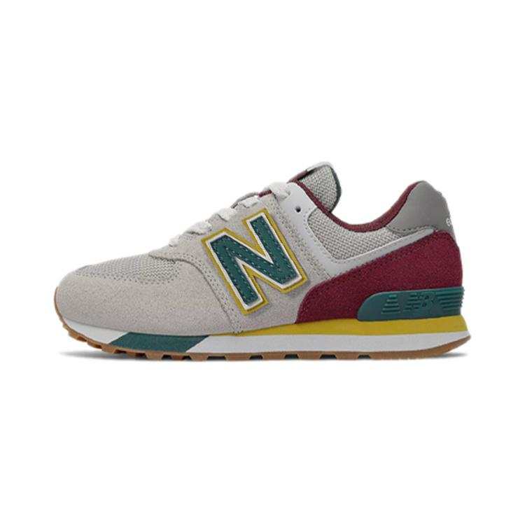 New Balance New Balance NB 574 Kids Lifestyle Shoes Gray, Red & Green Children Aged 3 7 Years Old