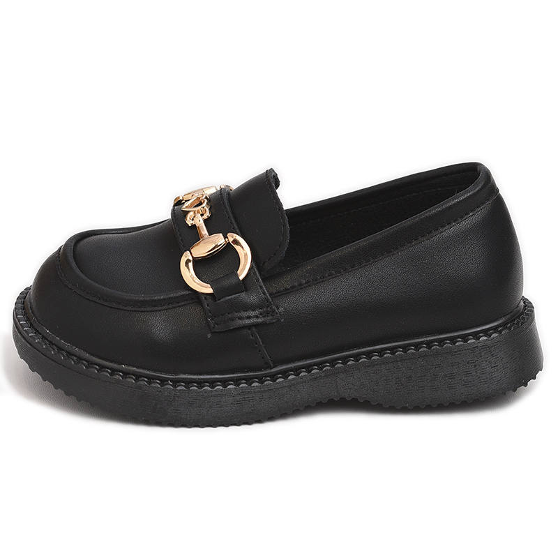 BODING BODING Slip Resistant Cushioning Abrasion Resistant Low top Kids' Leather Shoes Black Kids'