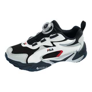 FILA KIDS Boa Mesh Soft And Comfortable Slip Resistant Abrasion Resistant Low top Kids' Running Shoes Black White