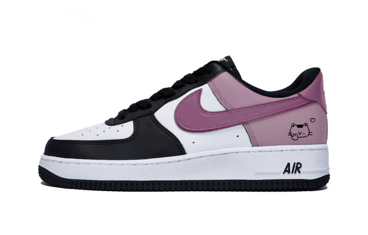 Nike Nike Air Force 1 Low Leather Low top Kids' Skateboarding Shoes White Pink Teenagers
