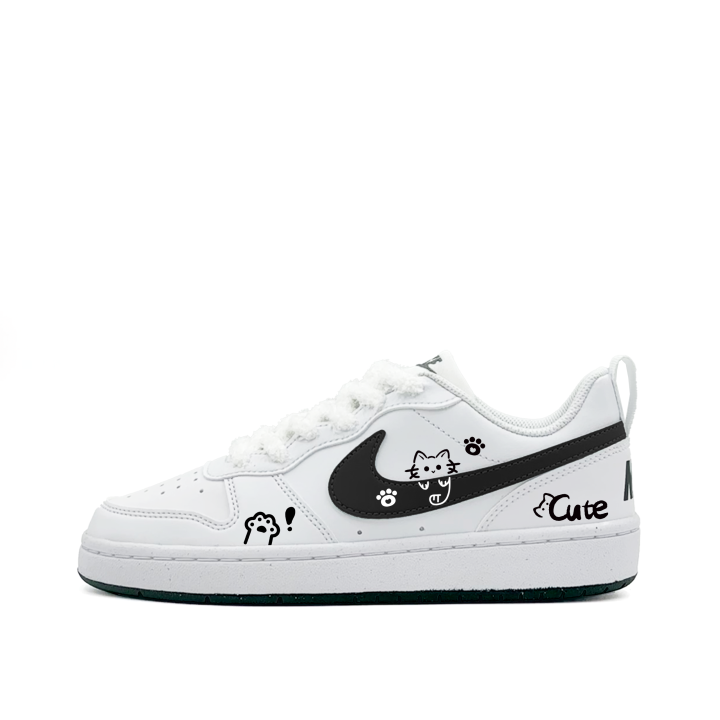 Nike Nike Court Borough Dazed Mimi Synthetic Leather Slip Resistant Cushioning Abrasion Resistant
