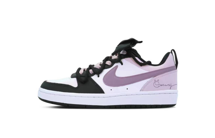 Nike Nike Court Borough Low 2 Leather Low top Kids' Skateboarding Shoes Light Purple Teenagers