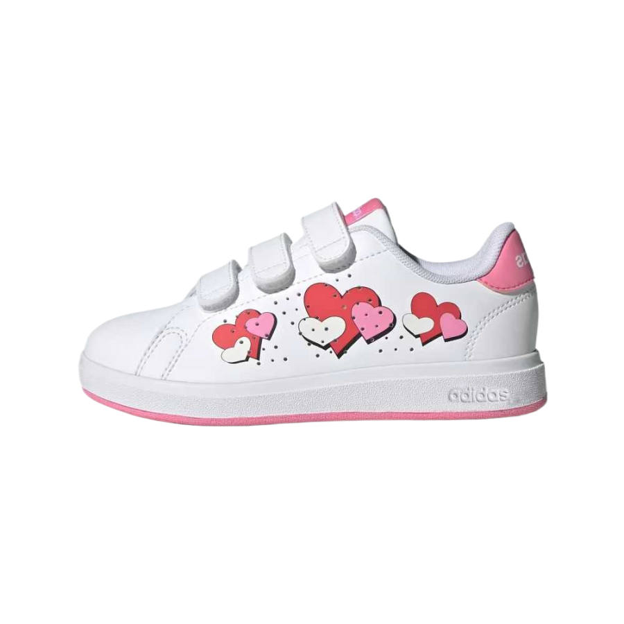 Adidas Adidas Synthetic Leather Slip Resistant Low top Kids Lifestyle Shoes White Children Aged 3 7 Years Old