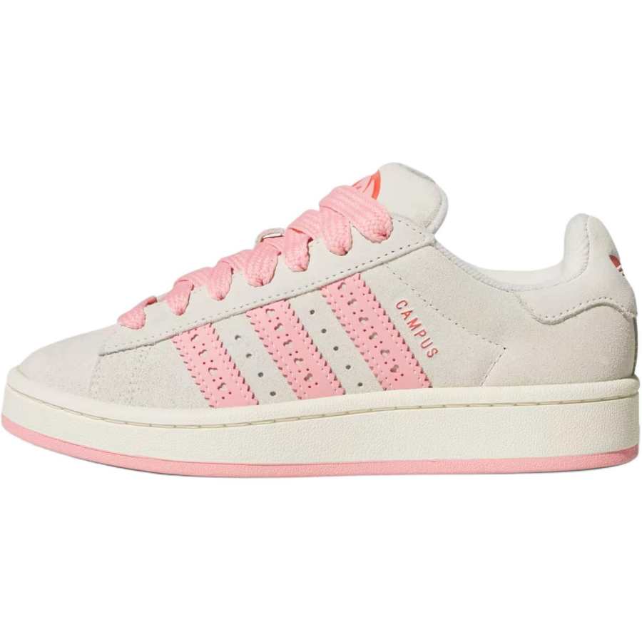 Adidas Originals CAMPUS 00s Abrasion Resistant Low top Kids' Skateboarding Shoes White Pink Teenagers