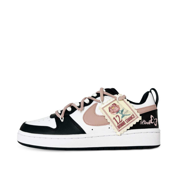 Nike Nike Court Borough Low top Kids' Skateboarding Shoes Black Red White Unisex