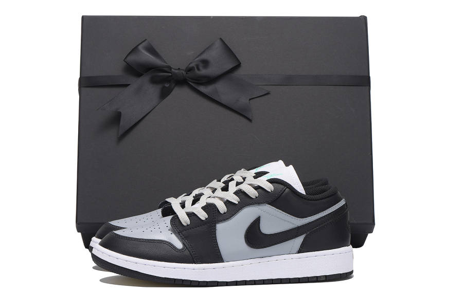 Jordan Jordan Air Jordan 1 Leather Kids' Skateboarding Shoes Black Gray Teenagers