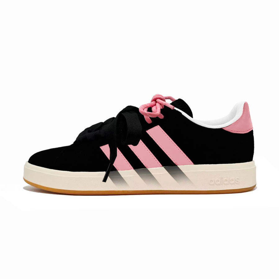 Adidas Adidas Grand Court Base 00s Adidas, Ink Pink Ice Cube Abrasion Resistant Low top Skateboard Shoes Unisex Black Pink
