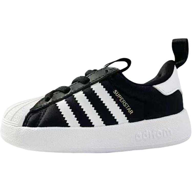 Adidas Originals AdiFOM Superstar Comfortable Abrasion Resistant Low top Toddler Shoes Black White Infant And Toddler