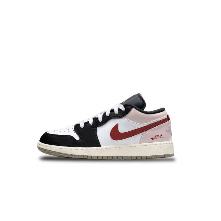 Jordan Jordan Air Jordan 1 Low Slip Resistant Cushioning Abrasion Resistant Low top Children's Basketball Shoes Pink Unisex