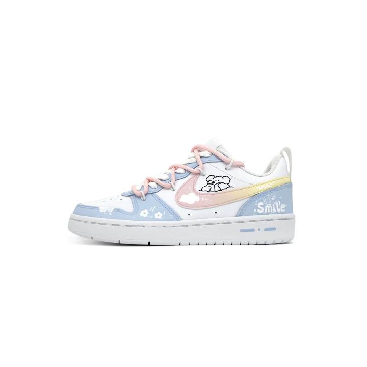 Nike Nike Court Borough 2 Low 2 Leather Slip Resistant Cushioning Abrasion Resistant Low top Kids' Skateboarding Shoes