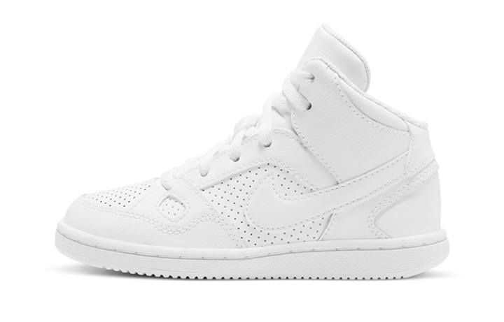 Nike Nike Son Of Force Mid top Skateboard Shoes Pure White Children Aged 3 7 Years Old