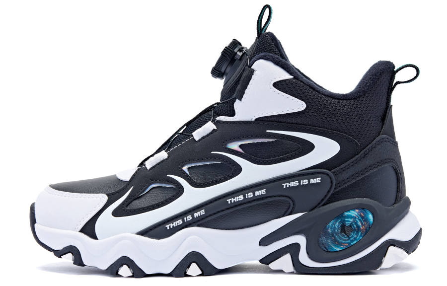 QIAODAN Fleece Lined Thermal Comfortable Mid top Running Shoes Black Jordan White Teenagers
