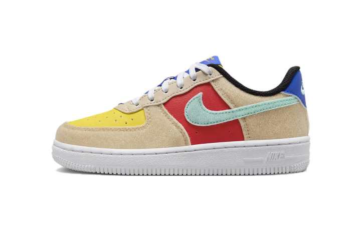 Nike Nike Full Force Slip Resistant Abrasion Resistant Low top Kids' Skateboarding Shoes Beige Red Yellow