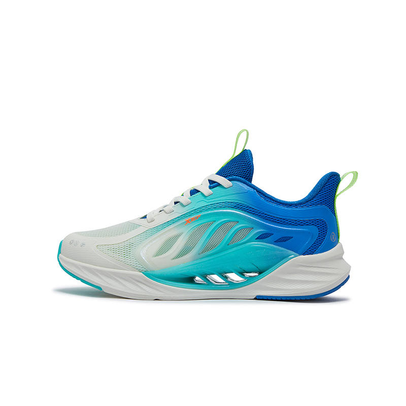 XTEP Low top Running Shoes Sail White Prussian Blue Teenagers