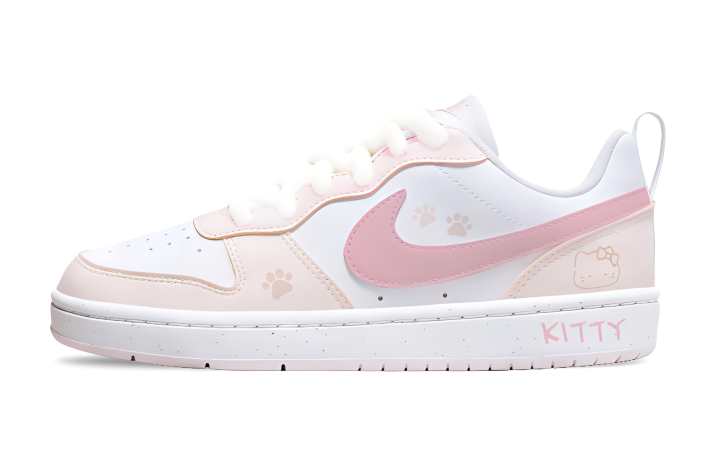 Nike Nike Court Borough Cute Kitty Synthetic Leather Slip Resistant Abrasion Resistant Slip Resistant Abrasion Resistant