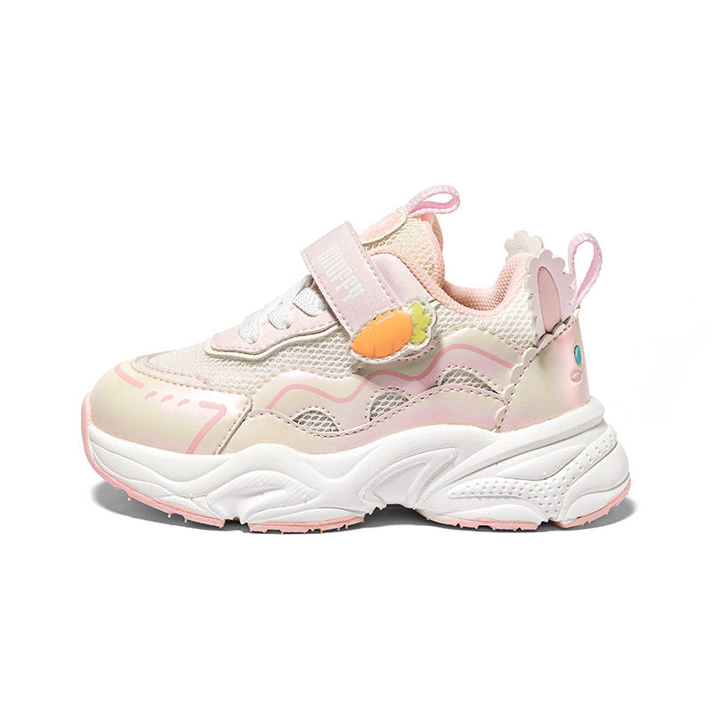 Snoffy Slip Resistant Cushioning Low top Kids Lifestyle Shoes Light Pink Children Aged 3 7 Years Old