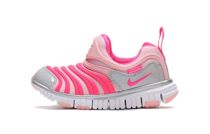 Nike Nike Dynamo Free Slip Resistant Cushioning Low top Running Shoes White Pink Children Aged 3 7 Years Old