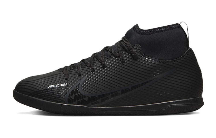 Nike Nike Mercurial Superfly Collection JR Assassins 15 Club IC Slip Resistant Cushioning Mid top Kids' Soccer Shoes Black