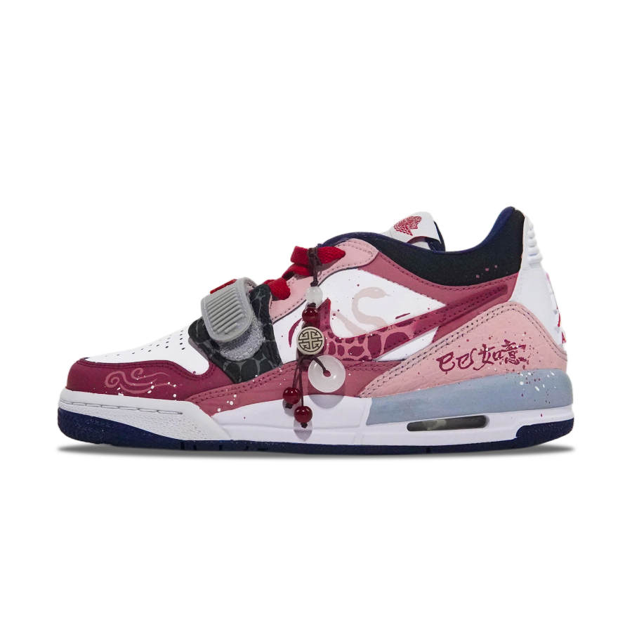 Jordan Jordan Legacy 312 Synthetic Leather Slip Resistant Cushioning Abrasion Resistant Low top Children's Basketball Shoes