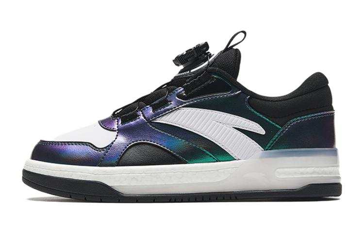 Antakids Life Collection Versatile Anti kick Low top Skateboard Shoes Black Purple Teenagers