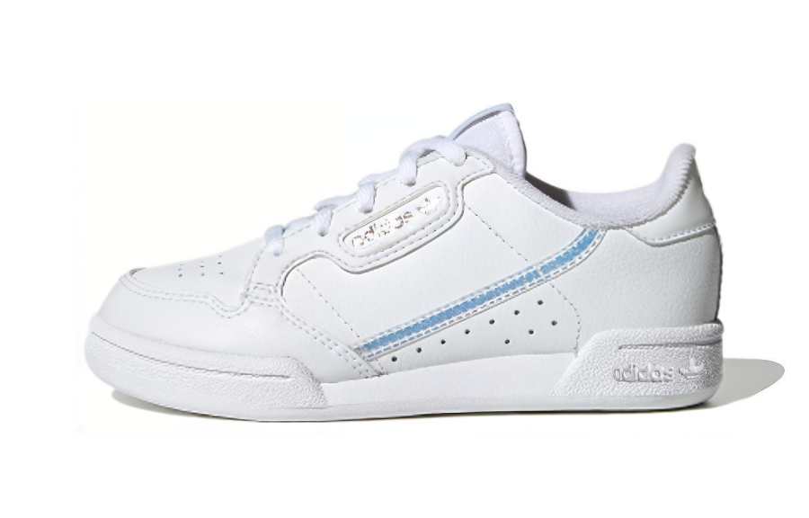 Adidas Originals Continental 80 Comfortable Abrasion Resistant Low top Kids' Skateboarding Shoes White