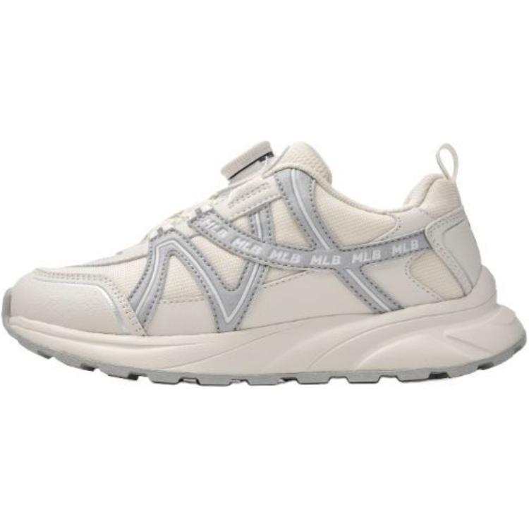 MLB New York Yankees Polyester Slip Resistant Abrasion Resistant Low top Kids Lifestyle Shoes Beige Pink Kids'