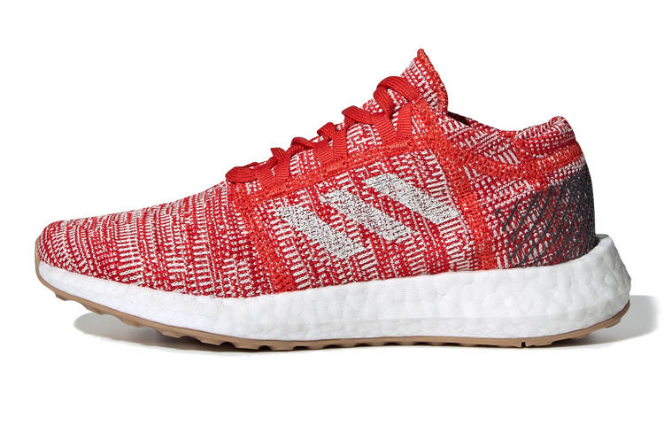 Adidas Adidas Pureboost Go J Slip Resistant Low top Kids' Running Shoes Red White Teenagers