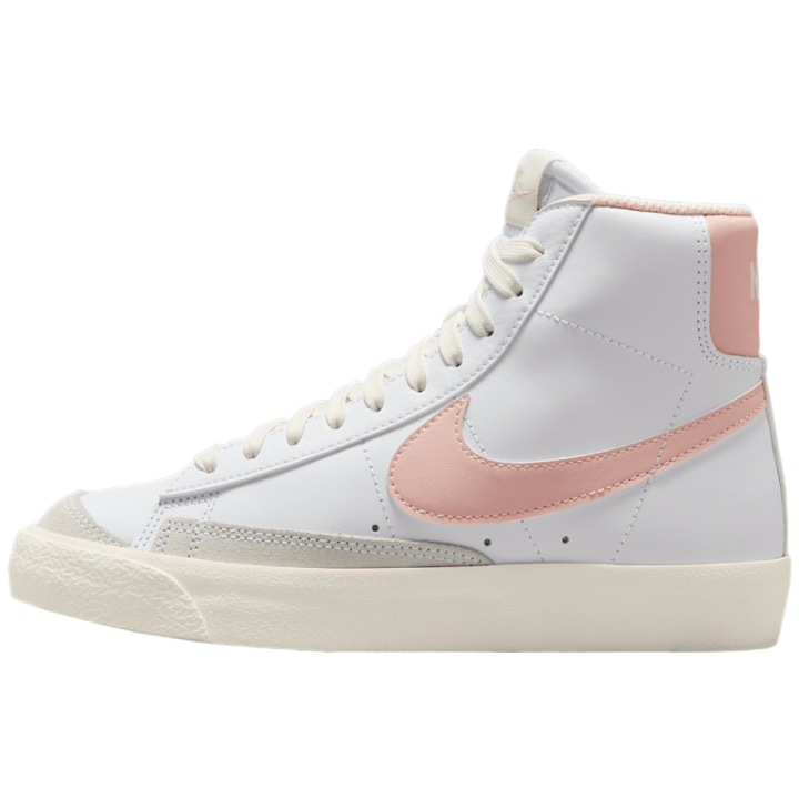 Nike Nike Blazer Mid 77 High top Skateboard Shoes White/Beige/Echo Pink Unisex