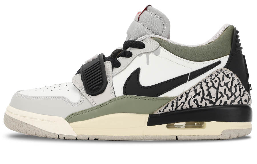 Jordan Jordan Legacy 312 Low top Children's Basketball Shoes White Gray Teenagers