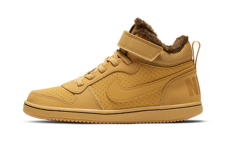 Nike Nike Court Borough Mid Casual Mid top Kids' Skateboarding Shoes Brown Children Aged 3 7 Years Old