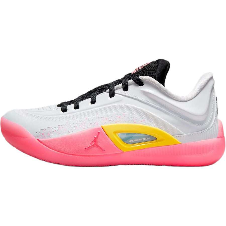 Jordan Jordan Zion 4 Abrasion Resistant Abrasion Resistant Low top Children's Basketball Shoes White Pink Teenagers