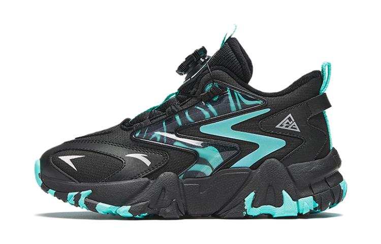 Antakids Summit 2.0 Comfortable Abrasion Resistant Low top Casual Shoes Black Fluorescent Aqua Green Unisex