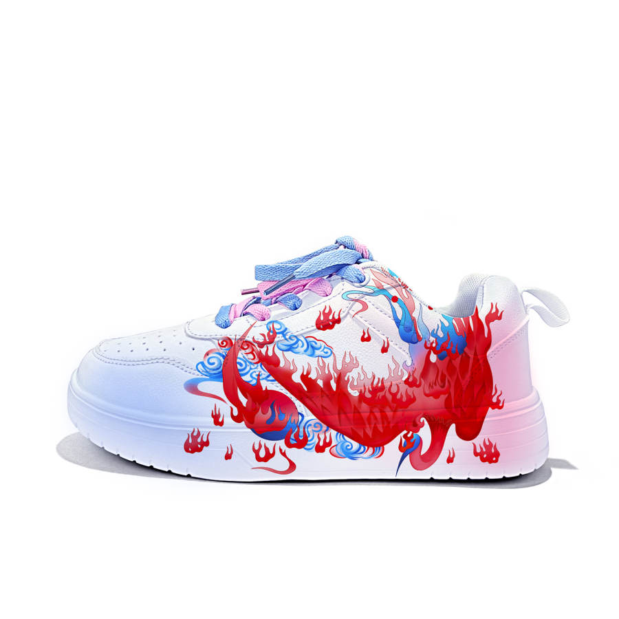 ZUOLENGCHAN Synthetic Leather Lightweight And Breathable Low top Skateboard Shoes Unisex