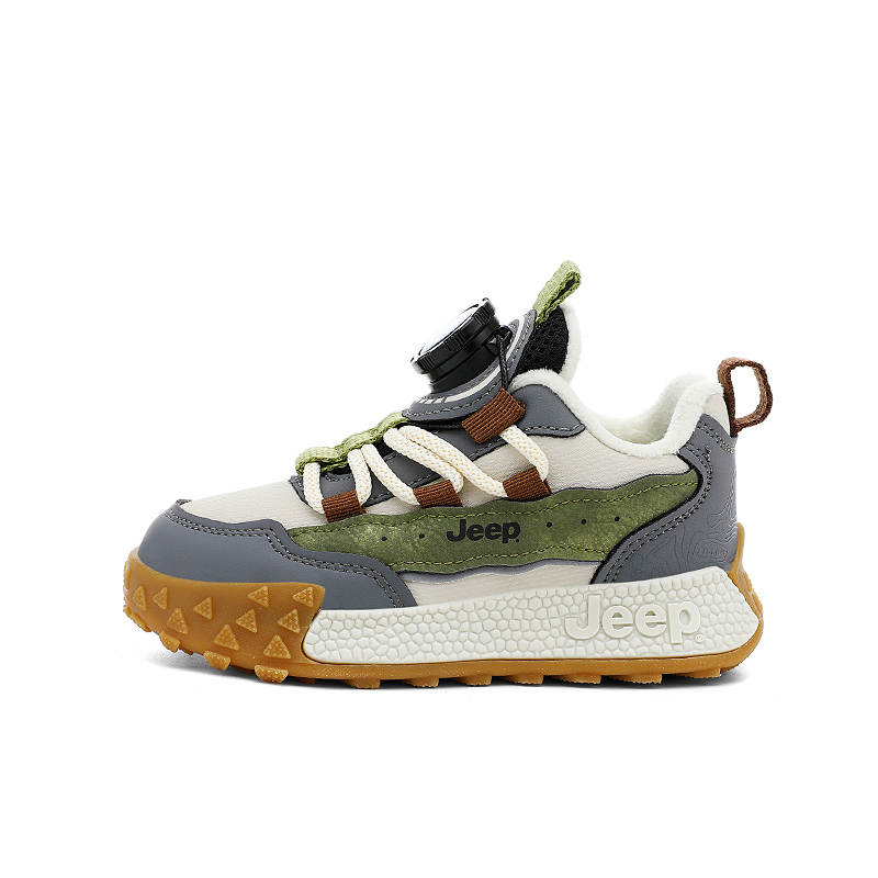 Jeep Slip Resistant Lightweight Cushioning Thermal Low top Skateboard Shoes Gray Green Kids'