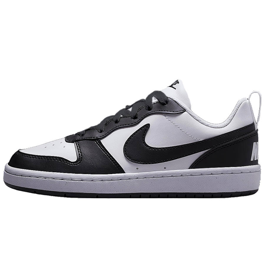 Nike Nike Court Borough 2 LOW RECRAFT Slip Resistant Anti Kick Cushioning Low Top Kids' Skateboarding Shoes White Teenagers