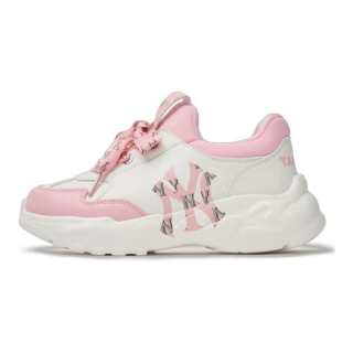 MLB KIDS Slip Resistant Abrasion Resistant Low top Kids Lifestyle Shoes Pink White Kids'