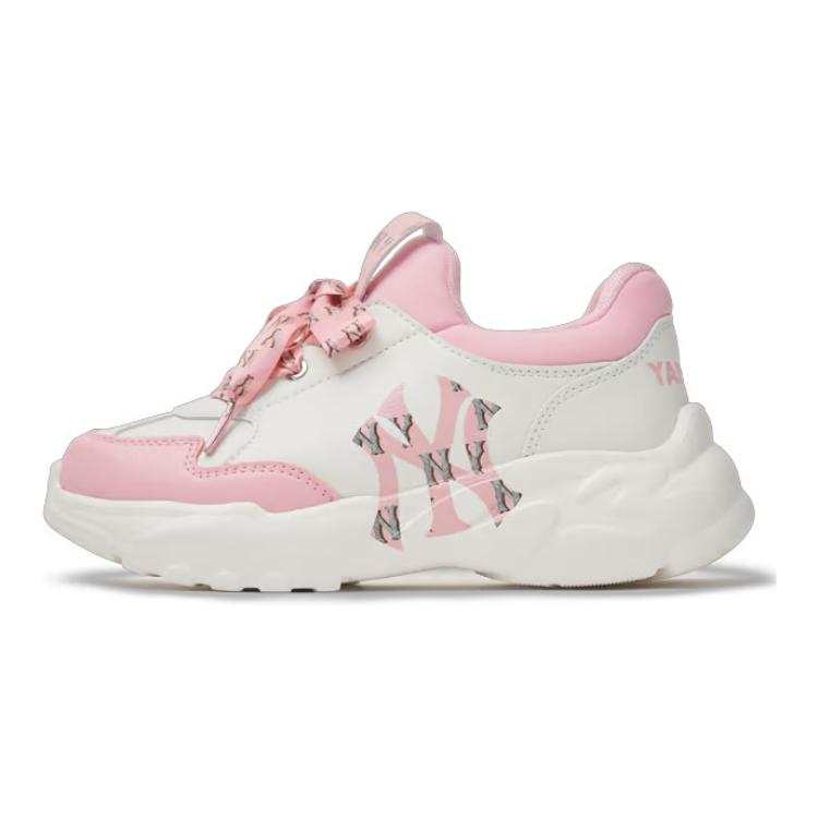 MLB KIDS Slip Resistant Abrasion Resistant Low top Kids Lifestyle Shoes Pink White Kids'