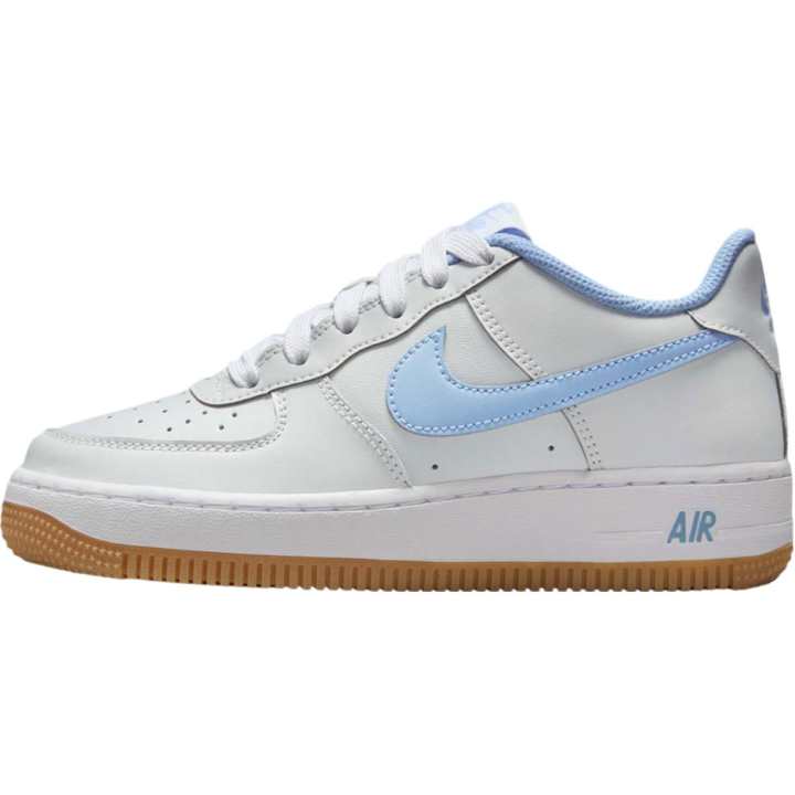 Nike Nike Air Force 1 Slip Resistant Abrasion Resistant Low top Skateboard Shoes White/Soul Blue Unisex