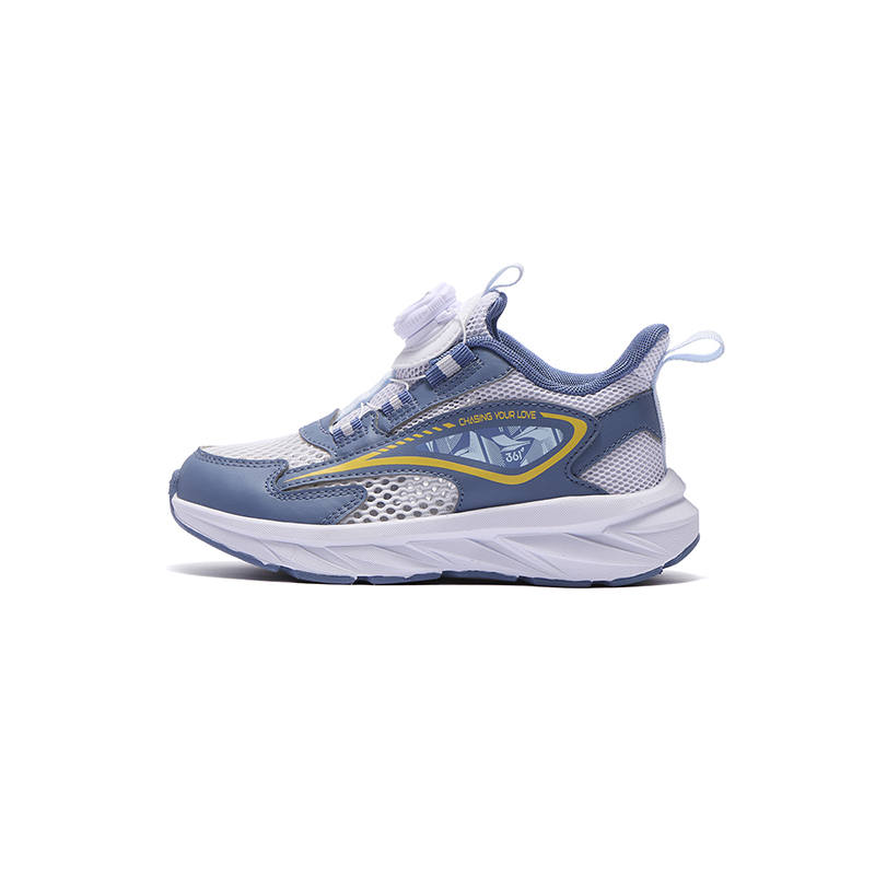 361°KIDS Running Shoes White/Eternal Blue/Clear Blue Mesh Version Teenagers