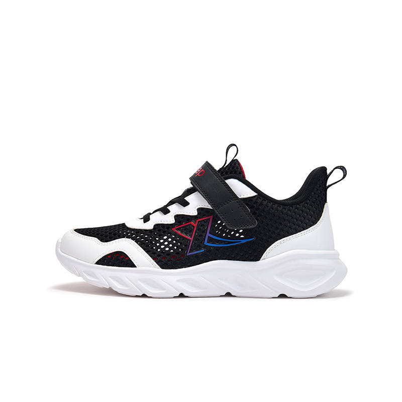 XTEP Slip Resistant Abrasion Resistant Low top Running Shoes Black Xtep White Kids'