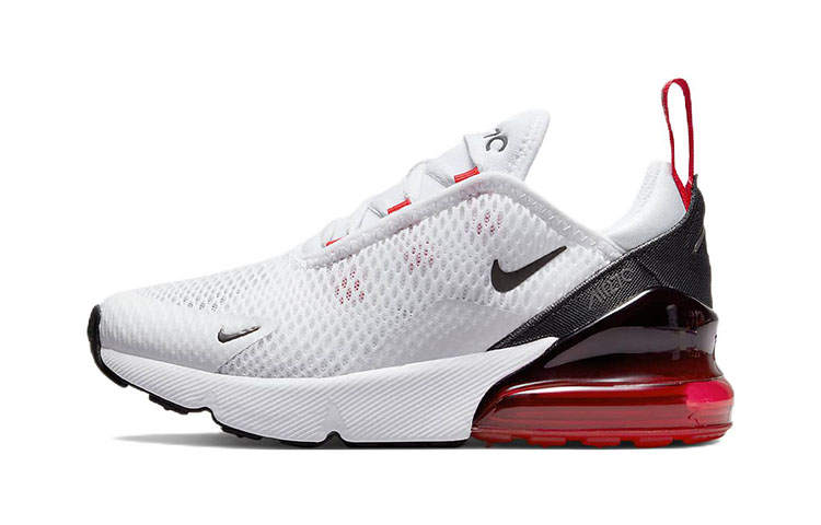 Nike Nike Air Max 270 Sports Casual Shoes White Black Red Children Aged 3 7 Years Old