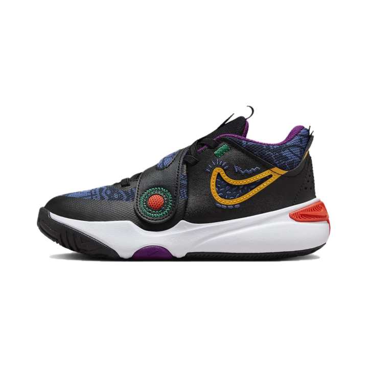 Nike Nike Team Hustle D 11 Slip Resistant Abrasion Resistant Low top Kids Lifestyle Shoes Black Yellow Kids'