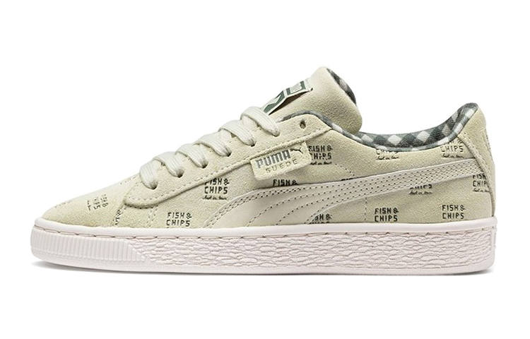 PUMA TC x PUMA Suede Ldn Casual Low top Kids' Skateboarding Shoes Beige Teenagers