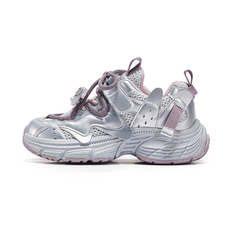 7-PE 7 PE Slip Resistant Cushioning Breathable Slip Resistant Cushioning Breathable Low top Casual Shoes Silver Gray/Purple