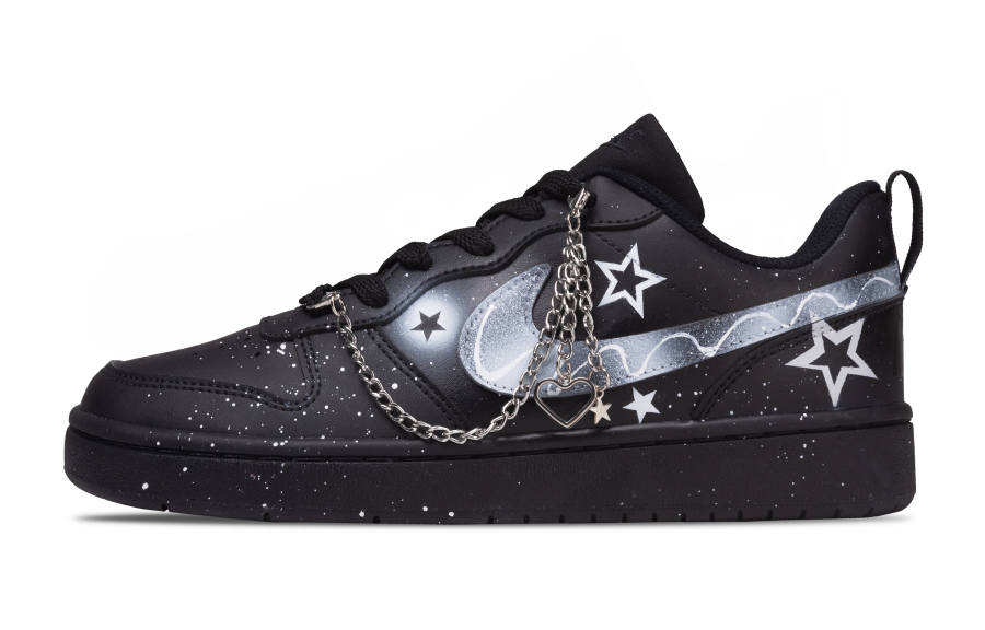 Nike Nike Court Borough Ink Void Star Lock Leather Height Increasing Abrasion Resistant Slip Resistant